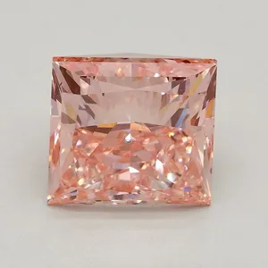 3ct PRINCESS Fancy Intense Pink VS2 Coloured Lab diamond