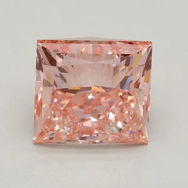 3ct PRINCESS Fancy Intense Pink VS2 Coloured Lab diamond