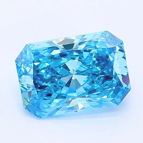 0.95ct RADIANT Fancy Vivid Blue VVS2 Coloured Lab diamond