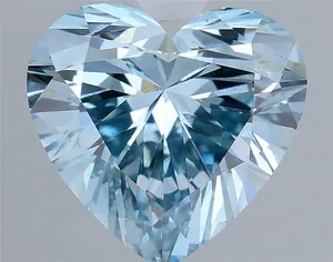 1.51ct HEART Fancy Vivid Blue VS2 Coloured Lab diamond