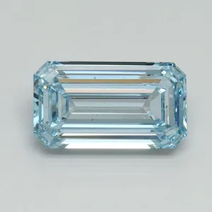 1.01ct EMERALD Fancy Intense Blue VS1 Coloured Lab diamond