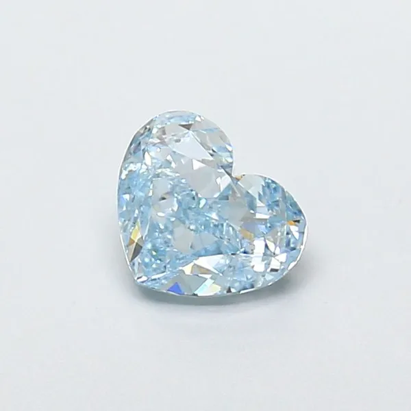 1ct HEART Fancy Intense Blue VVS2 Coloured Lab diamond
