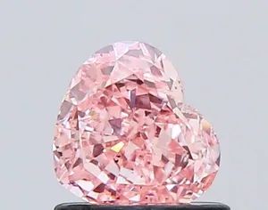 0.7ct HEART Fancy Intense Pink VS2 Coloured Lab diamond