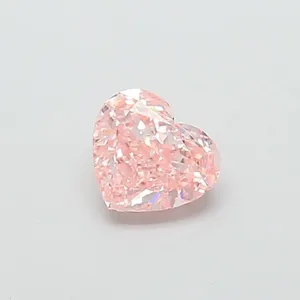 1ct HEART Fancy Vivid Pink VS2 Coloured Lab diamond