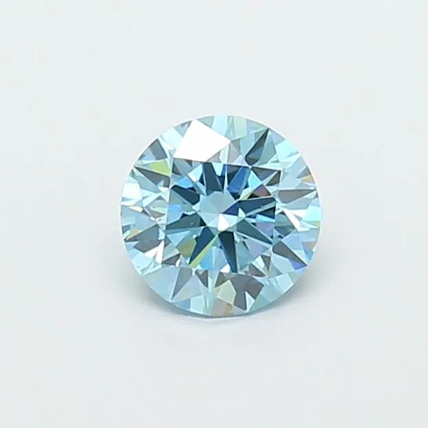 1.10ct ROUND Fancy Vivid Blue VS2 Coloured Lab diamond