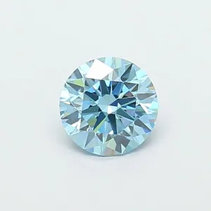 1.1ct ROUND Fancy Vivid Blue VS2 Coloured Lab diamond