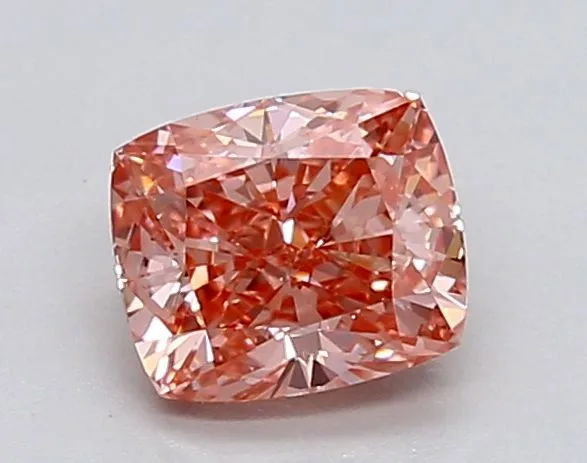 0.72ct CUSHION Fancy Vivid Pink VVS2 Coloured Lab diamond