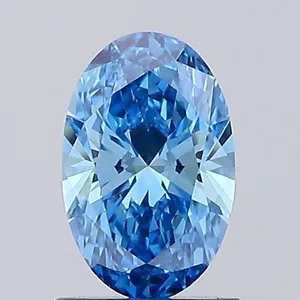 1.02ct OVAL Fancy Vivid Blue VS1 Coloured Lab diamond