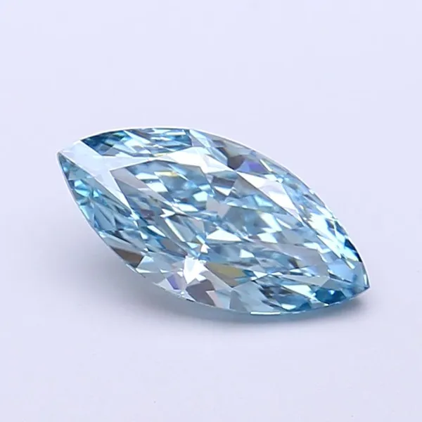 1.01ct MARQUISE Fancy Vivid Blue VVS2 Coloured Lab diamond