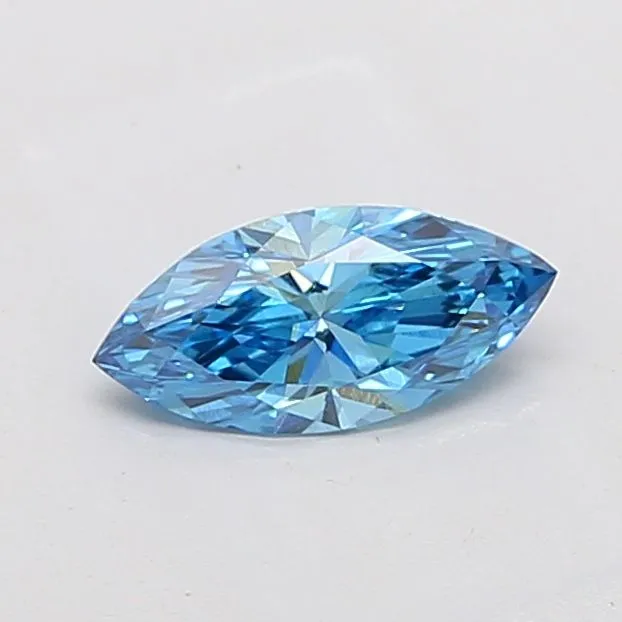 0.99ct MARQUISE Fancy Vivid Blue VS1 Coloured Lab diamond