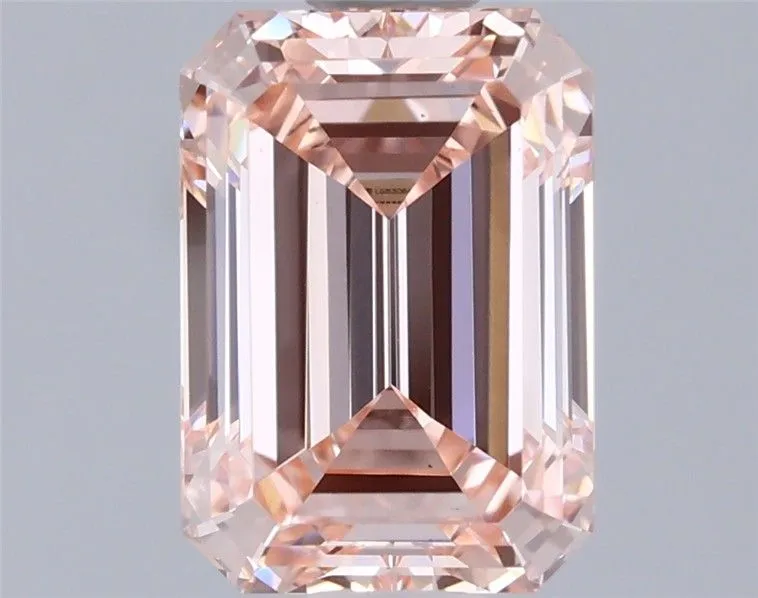 1.52ct EMERALD Fancy Intense Pink VS1 Coloured Lab diamond