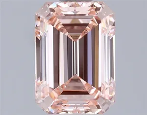 1.52ct EMERALD Fancy Intense Pink VS1 Coloured Lab diamond
