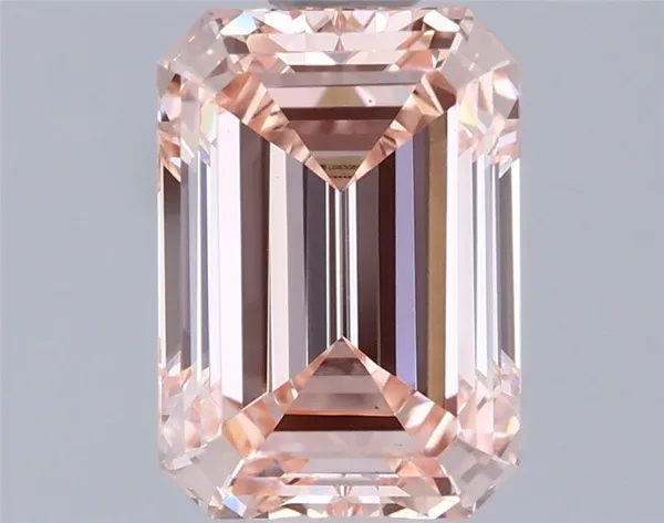 1.52ct EMERALD Fancy Intense Pink VS1 Coloured Lab diamond