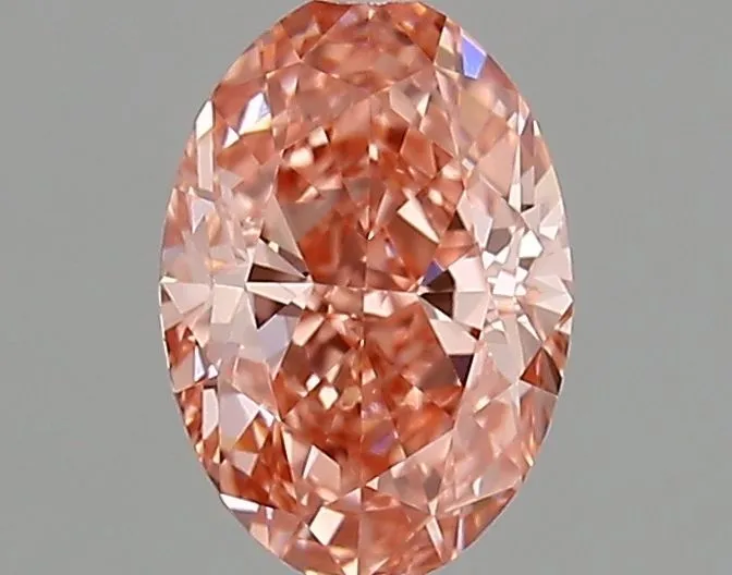 1.07ct OVAL Fancy Vivid Pink VVS1 Coloured Lab diamond