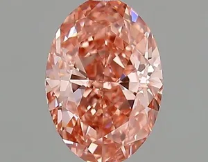 1.07ct OVAL Fancy Vivid Pink VVS1 Coloured Lab diamond