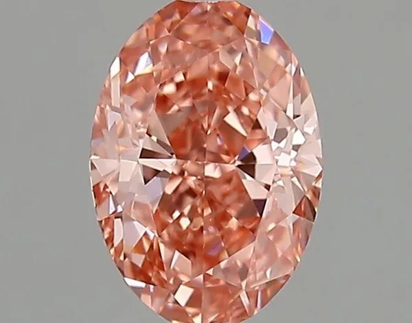 1.07ct OVAL Fancy Vivid Pink VVS1 Coloured Lab diamond