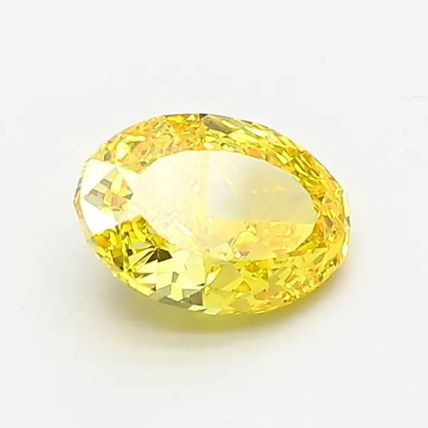 1ct OVAL Fancy Vivid Yellow VVS2 Coloured Lab diamond