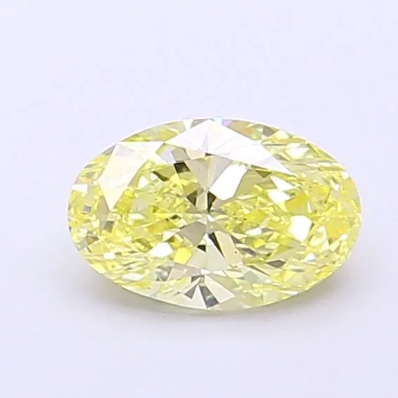 0.69ct OVAL Fancy Intense Yellow VS1 Coloured Lab diamond