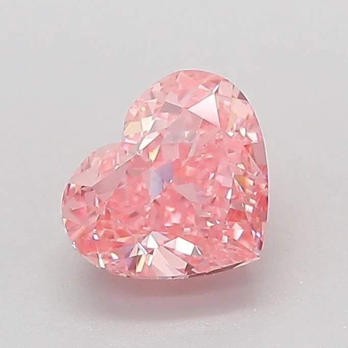 1.03ct HEART Fancy Vivid Pink VVS2 Coloured Lab diamond