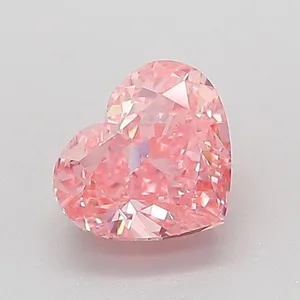 1.03ct HEART Fancy Vivid Pink VVS2 Coloured Lab diamond