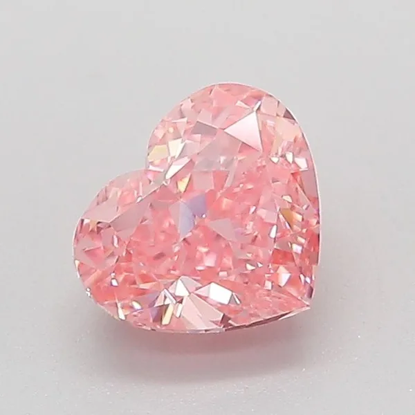 1.03ct HEART Fancy Vivid Pink VVS2 Coloured Lab diamond