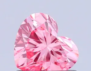 0.78ct HEART Fancy Vivid Pink VVS2 Coloured Lab diamond