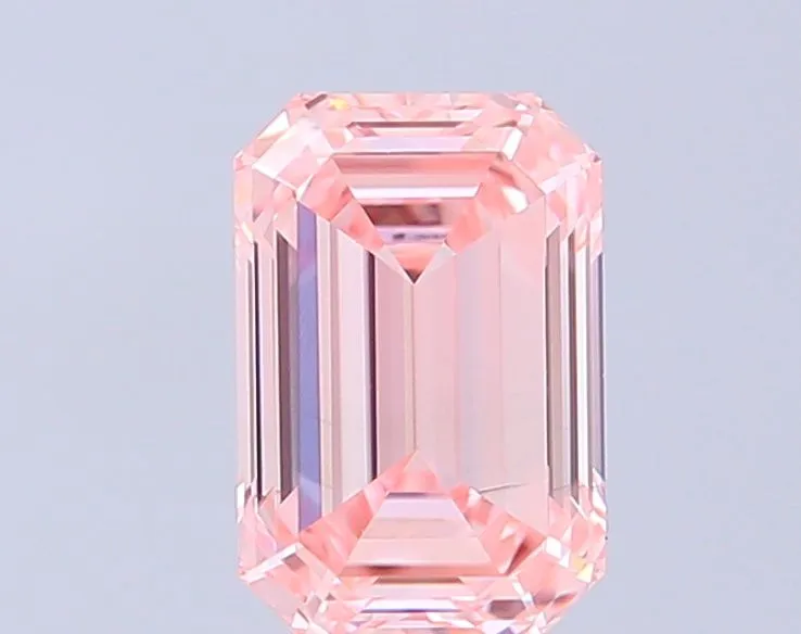 1.02ct EMERALD Fancy Vivid Pink VS1 Coloured Lab diamond