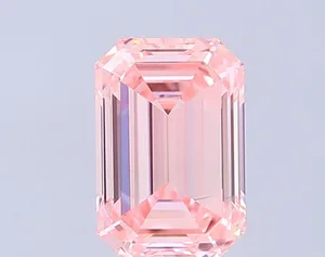 1.02ct EMERALD Fancy Vivid Pink VS1 Coloured Lab diamond