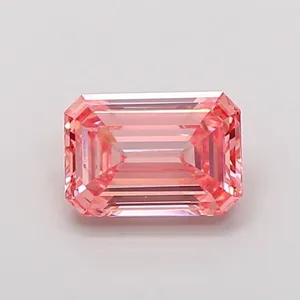 1.14ct EMERALD Fancy Vivid Pink VS1 Coloured Lab diamond