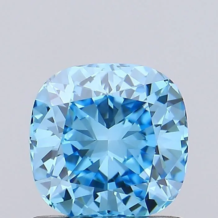 0.95ct CUSHION Fancy Vivid Blue VVS2 Coloured Lab diamond
