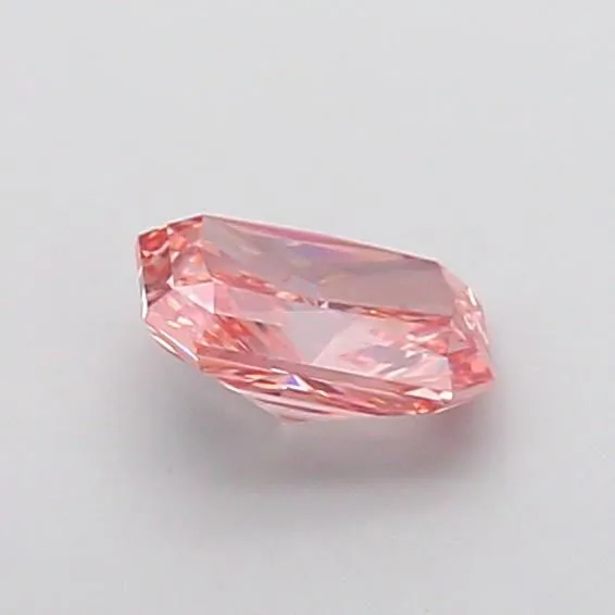 0.93ct RADIANT Fancy Vivid Brownish Pink VS1 Coloured Lab diamond
