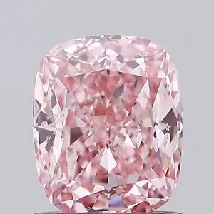 1.01ct CUSHION Fancy Vivid Pink SI1 Coloured Lab diamond
