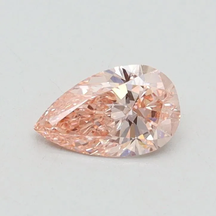 0.42ct PEAR Fancy Pink VS1 Coloured Lab diamond