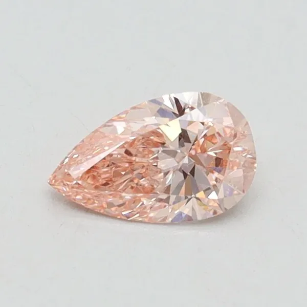 0.42ct PEAR Fancy Pink VS1 Coloured Lab diamond
