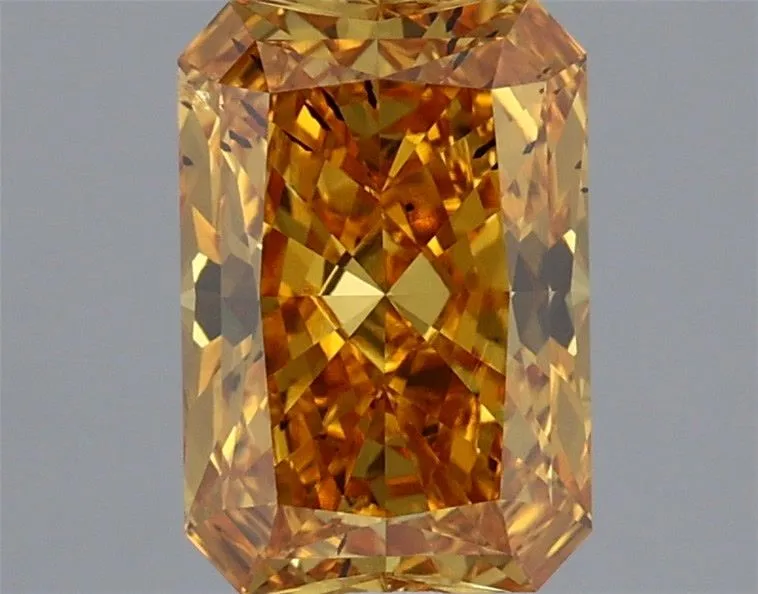 1.35ct RADIANT Fancy Vivid Yellow SI1 Coloured Lab diamond