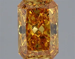 1.35ct RADIANT Fancy Vivid Yellow SI1 Coloured Lab diamond
