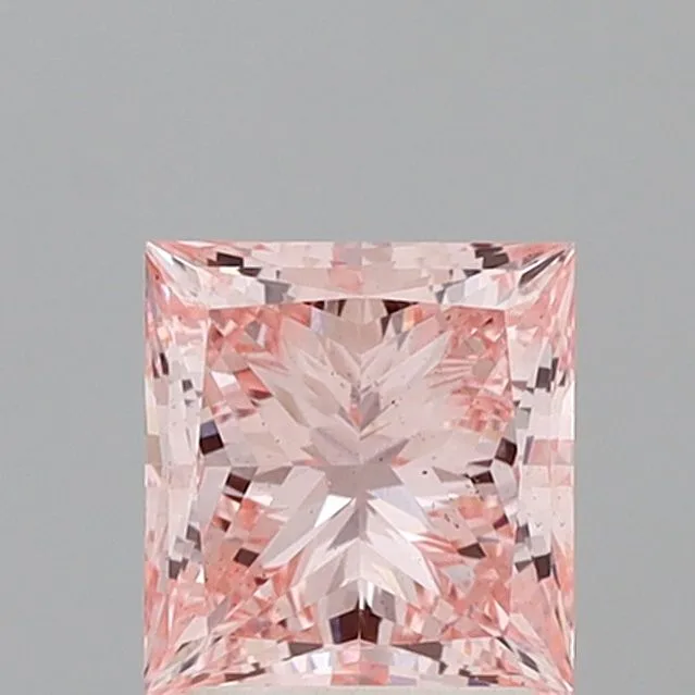 2.49ct PRINCESS Fancy Intense Pink VS2 Coloured Lab diamond