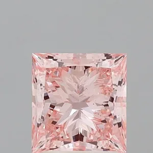 2.49ct PRINCESS Fancy Intense Pink VS2 Coloured Lab diamond