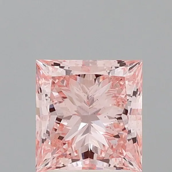 2.49ct PRINCESS Fancy Intense Pink VS2 Coloured Lab diamond