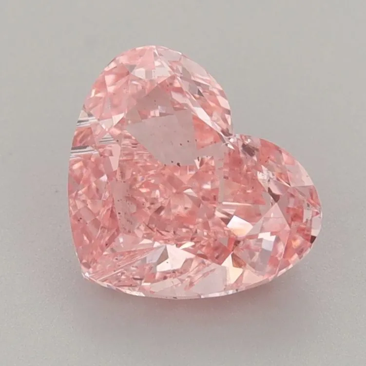 1.60ct HEART Fancy Vivid Pink VS2 Coloured Lab diamond