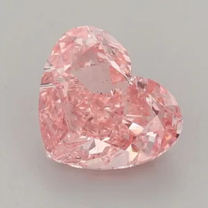1.6ct HEART Fancy Vivid Pink VS2 Coloured Lab diamond