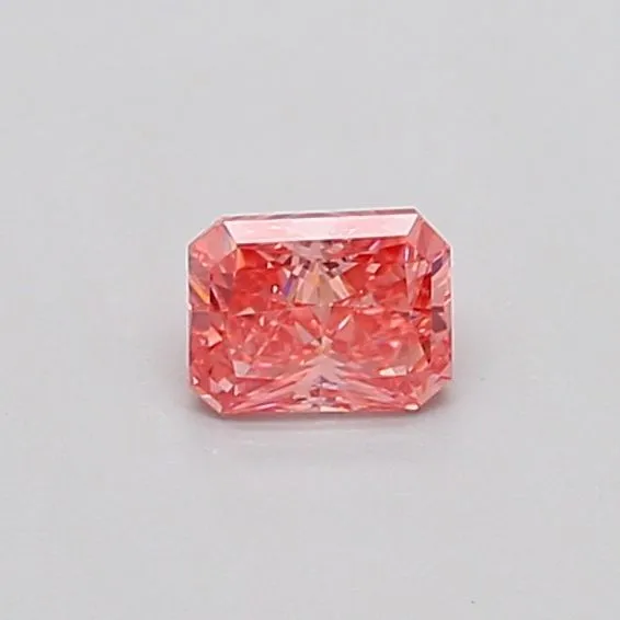 0.34ct RADIANT Fancy Vivid Pink VS1 Coloured Lab diamond