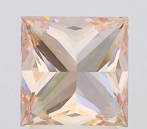 3.01ct PRINCESS Fancy Intense Orange Pink VS2 Coloured Lab diamond