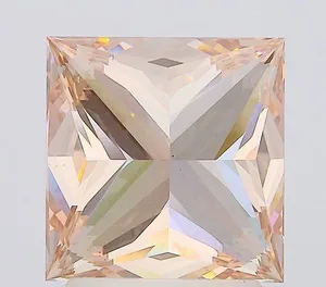 3.01ct PRINCESS Fancy Intense Orange Pink VS2 Coloured Lab diamond