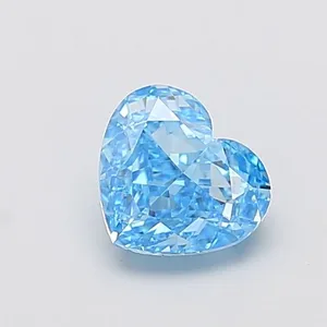 1.5ct HEART Fancy Vivid Blue VVS2 Coloured Lab diamond
