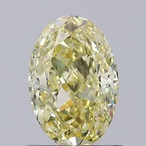 1.06ct OVAL Fancy Intense Yellow VVS2 Coloured Lab diamond