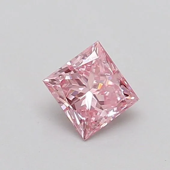 0.35ct PRINCESS Fancy Intense Pink VS2 Coloured Lab diamond