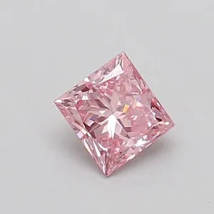0.35ct PRINCESS Fancy Intense Pink VS2 Coloured Lab diamond