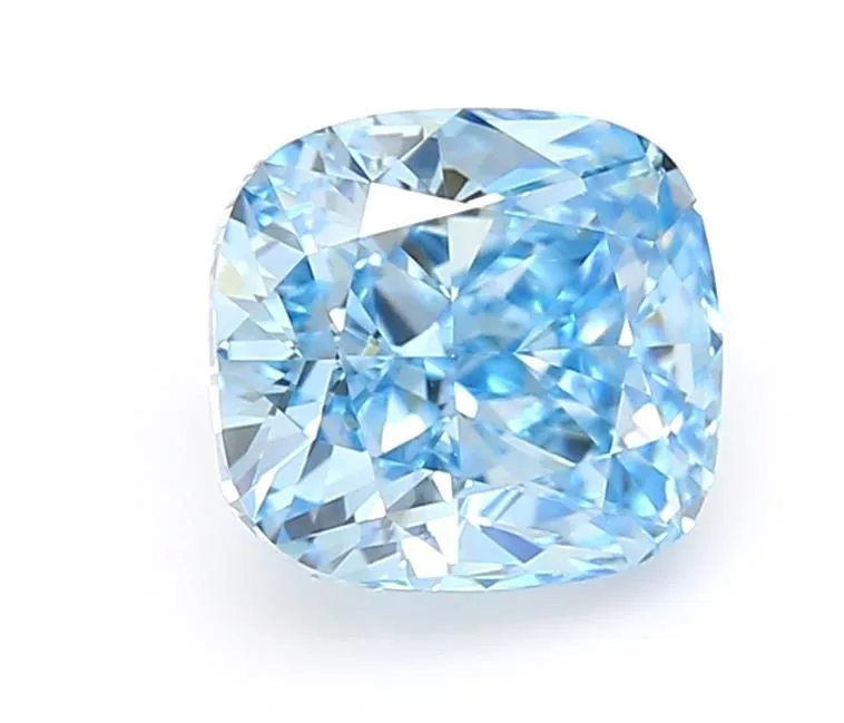 1.03ct CUSHION Fancy Vivid Blue VVS1 Coloured Lab diamond