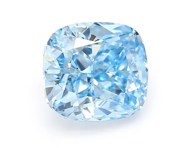 1.03ct CUSHION Fancy Vivid Blue VVS1 Coloured Lab diamond